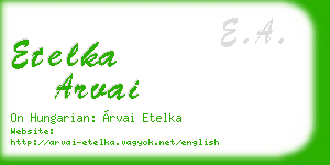 etelka arvai business card